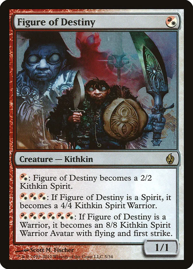 2010 Premium Deck Series: Fire and Lightning Figure of Destiny rare #5 rare card image