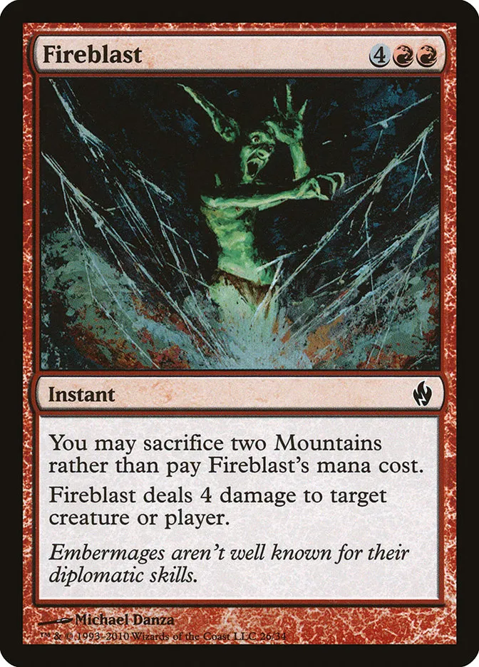 2010 Premium Deck Series: Fire and Lightning Fireblast common #26 common card image