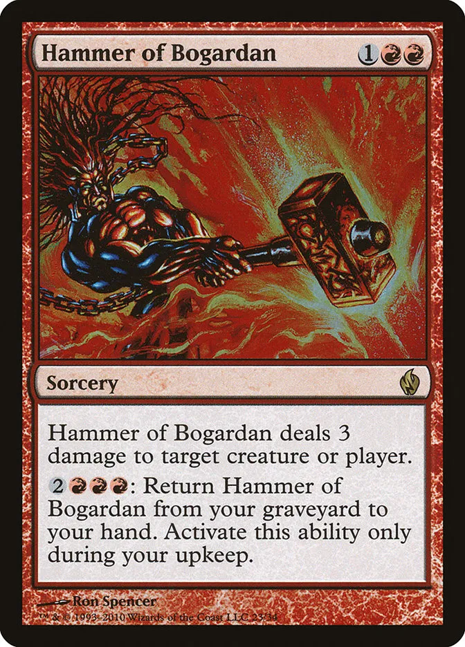 2010 Premium Deck Series: Fire and Lightning Hammer of Bogardan rare #23 rare card image