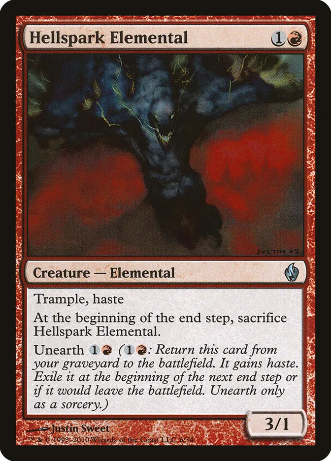 2010 Premium Deck Series: Fire and Lightning Hellspark Elemental uncommon #6 uncommon card image
