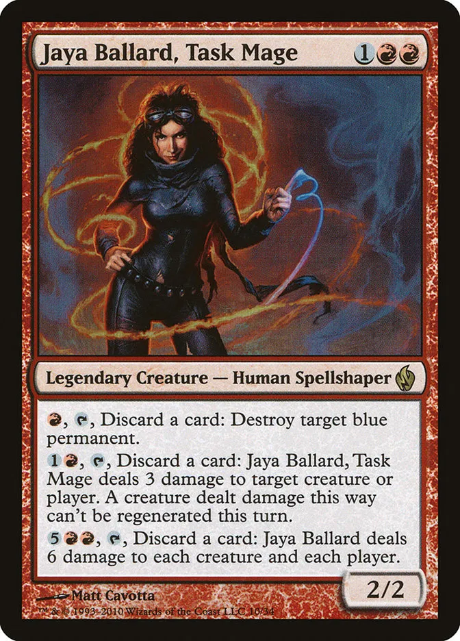2010 Premium Deck Series: Fire and Lightning Jaya Ballard, Task Mage rare #10 rare card image