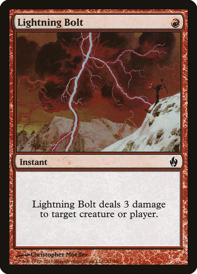 2010 Premium Deck Series: Fire and Lightning Lightning Bolt common #17 common card image