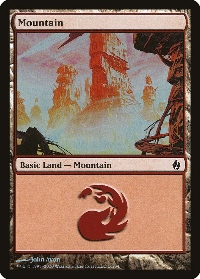 2010 Premium Deck Series: Fire and Lightning Mountain common #31 common card image