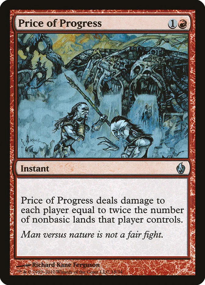 2010 Premium Deck Series: Fire and Lightning Price of Progress uncommon #18 uncommon card image