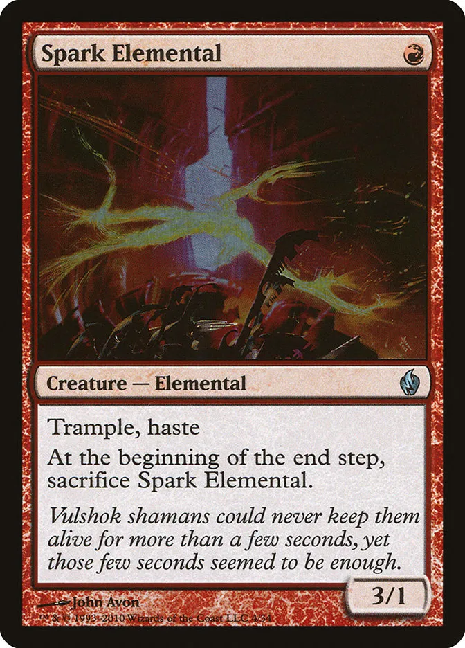 2010 Premium Deck Series: Fire and Lightning Spark Elemental uncommon #4 uncommon card image