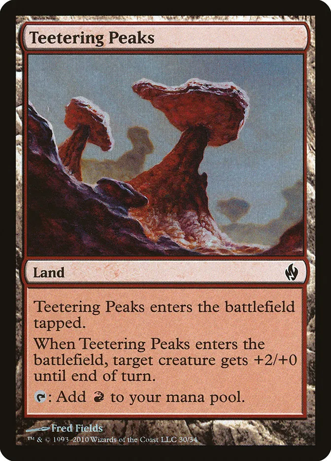 2010 Premium Deck Series: Fire and Lightning Teetering Peaks common #30 common card image