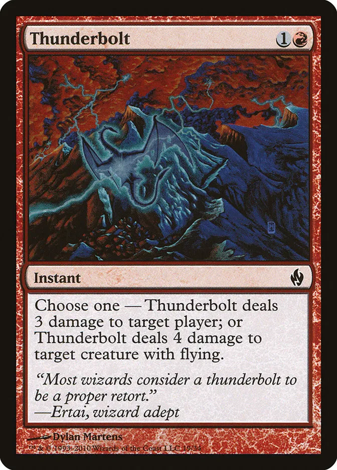 2010 Premium Deck Series: Fire and Lightning Thunderbolt common #19 common card image