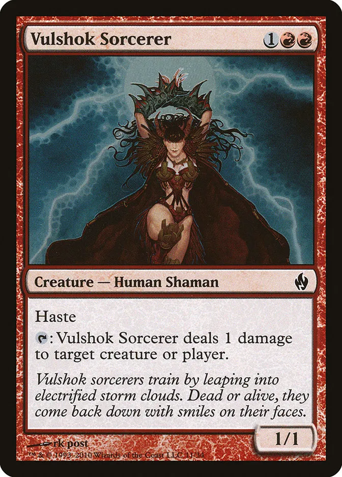 2010 Premium Deck Series: Fire and Lightning Vulshok Sorcerer common #11 common card image