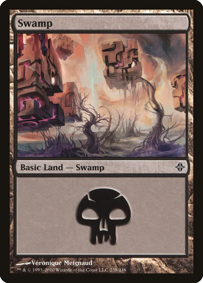 2010 Rise of the Eldrazi Swamp #239 common card image