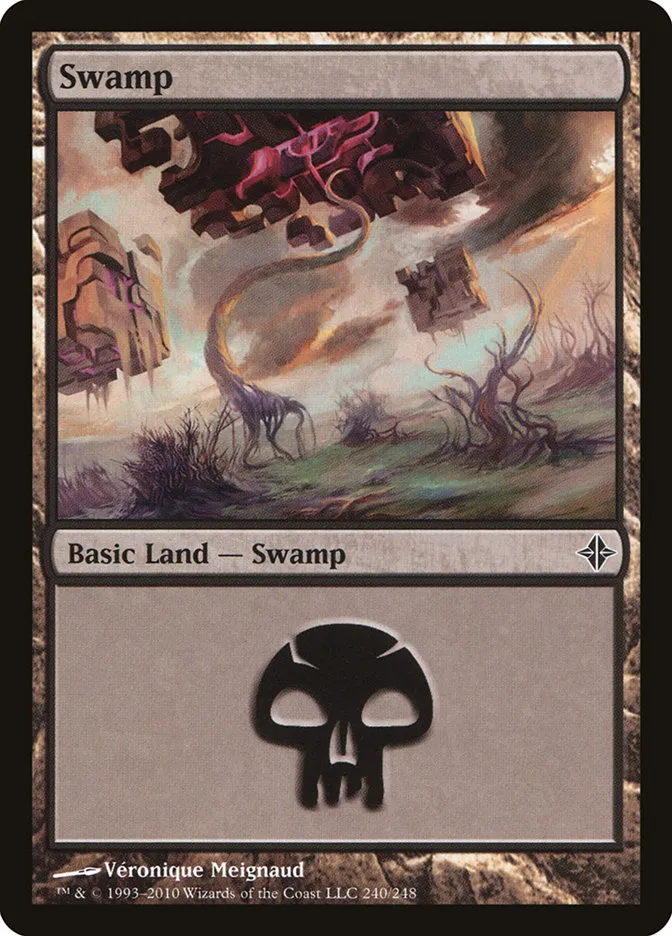 2010 Rise of the Eldrazi Swamp #240 common card image