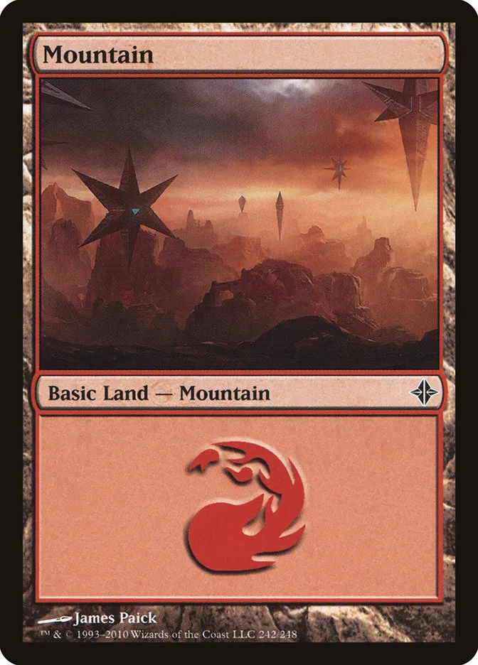 2010 Rise of the Eldrazi Mountain #242 common card image