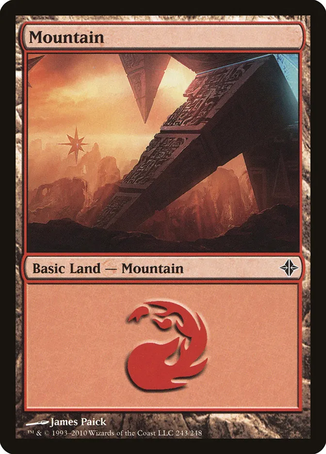 2010 Rise of the Eldrazi Mountain #243 common card image