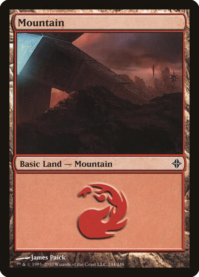 2010 Rise of the Eldrazi Mountain #244 common card image