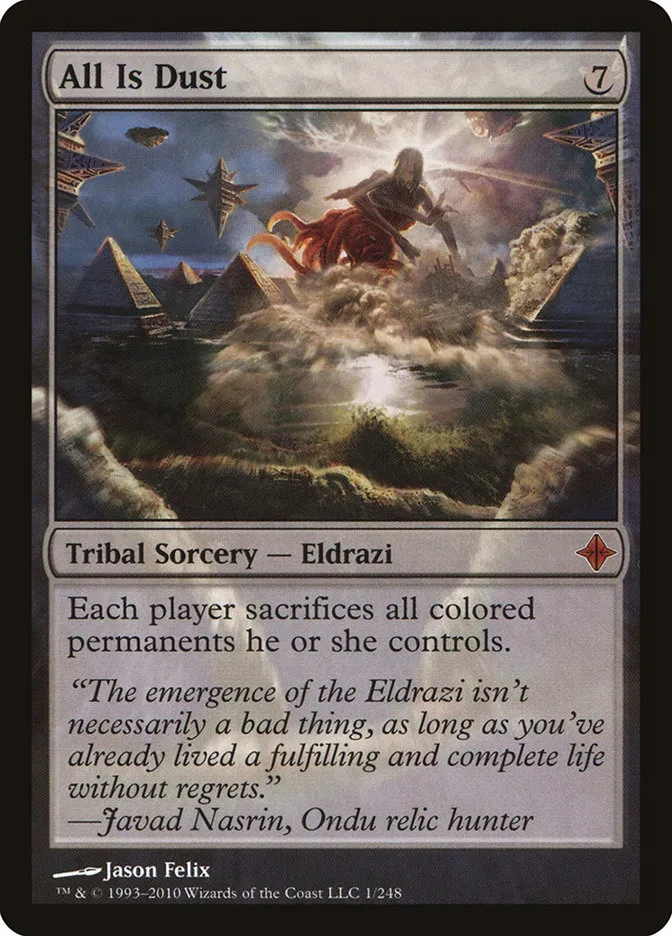 2010 Rise of the Eldrazi All Is Dust #1 mythic card image