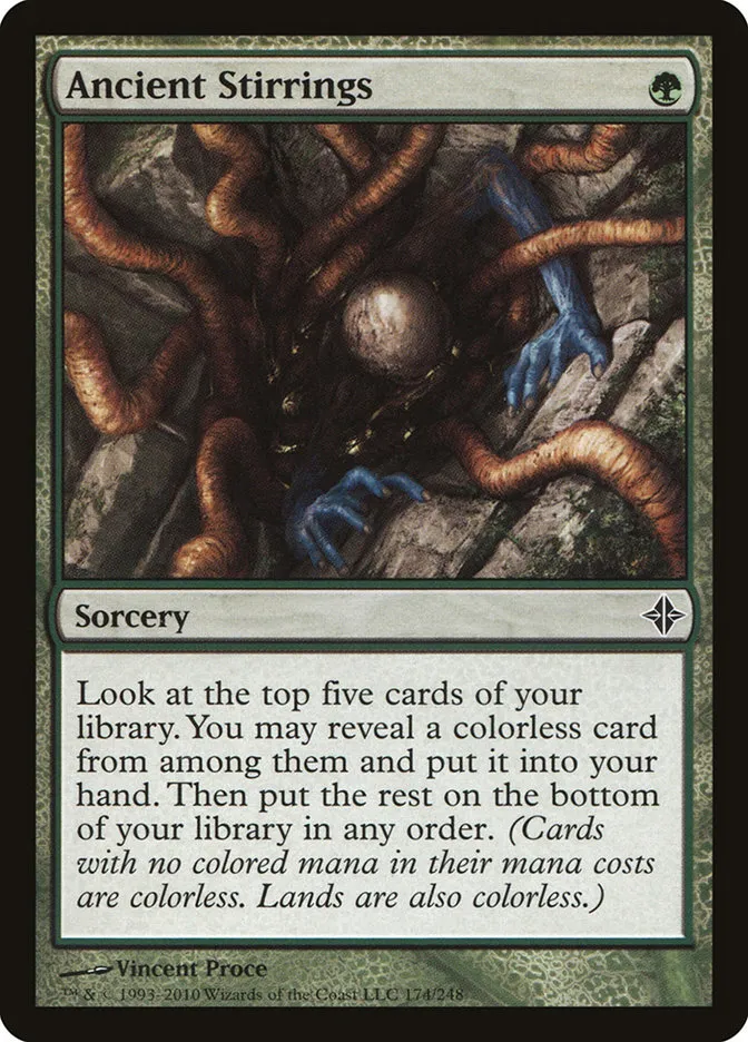 2010 Rise of the Eldrazi Ancient Stirrings #174 common card image