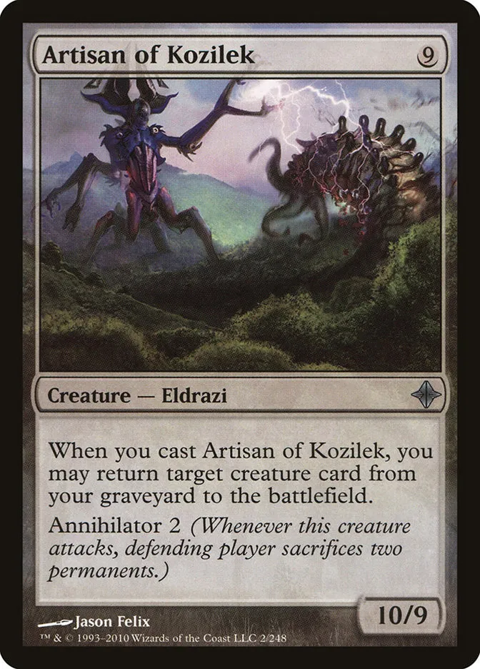 2010 Rise of the Eldrazi Artisan of Kozilek #2 uncommon card image