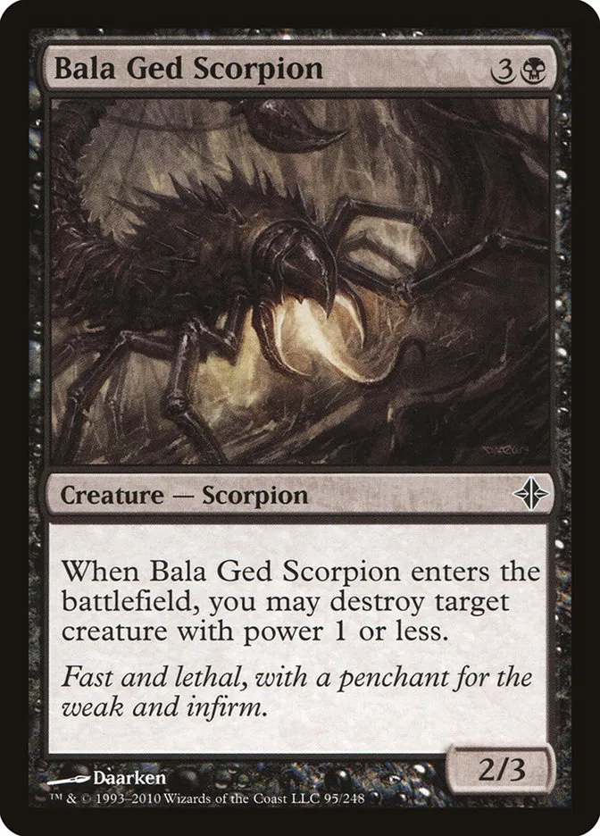 2010 Rise of the Eldrazi Bala Ged Scorpion #95 common card image