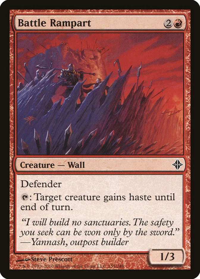 2010 Rise of the Eldrazi Battle Rampart #135 common card image