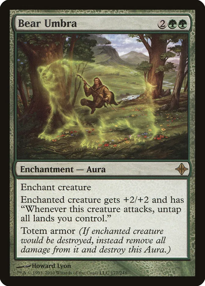 2010 Rise of the Eldrazi Bear Umbra #177 rare card image