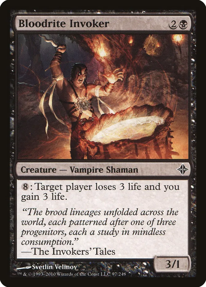 2010 Rise of the Eldrazi Bloodrite Invoker #97 common card image