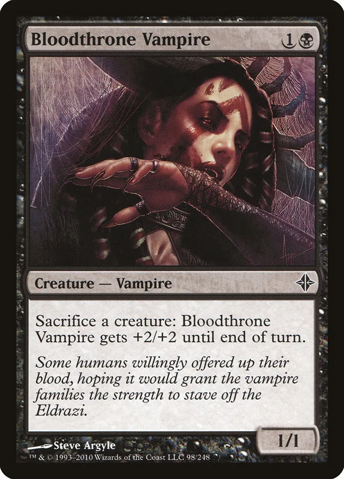 2010 Rise of the Eldrazi Bloodthrone Vampire #98 common card image