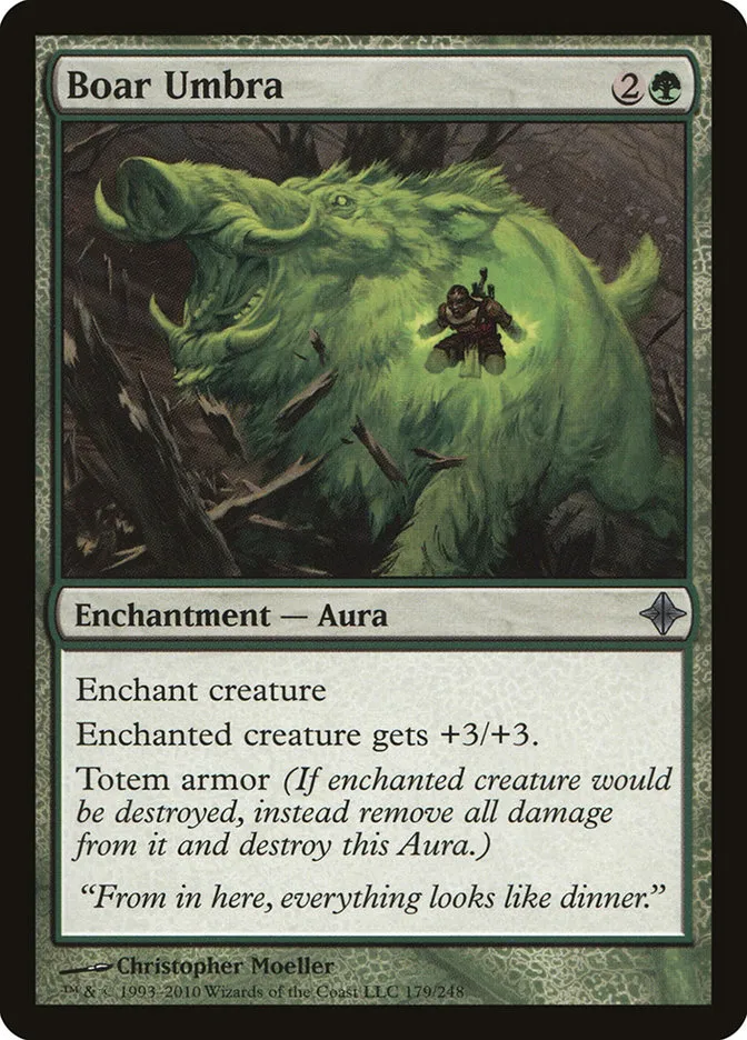 2010 Rise of the Eldrazi Boar Umbra #179 uncommon card image