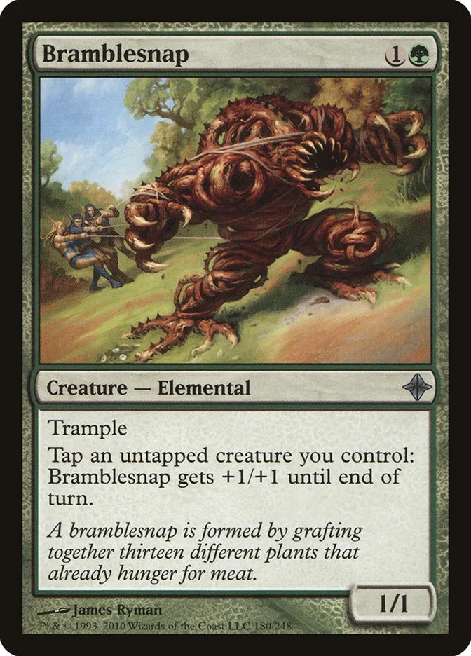 2010 Rise of the Eldrazi Bramblesnap #180 uncommon card image