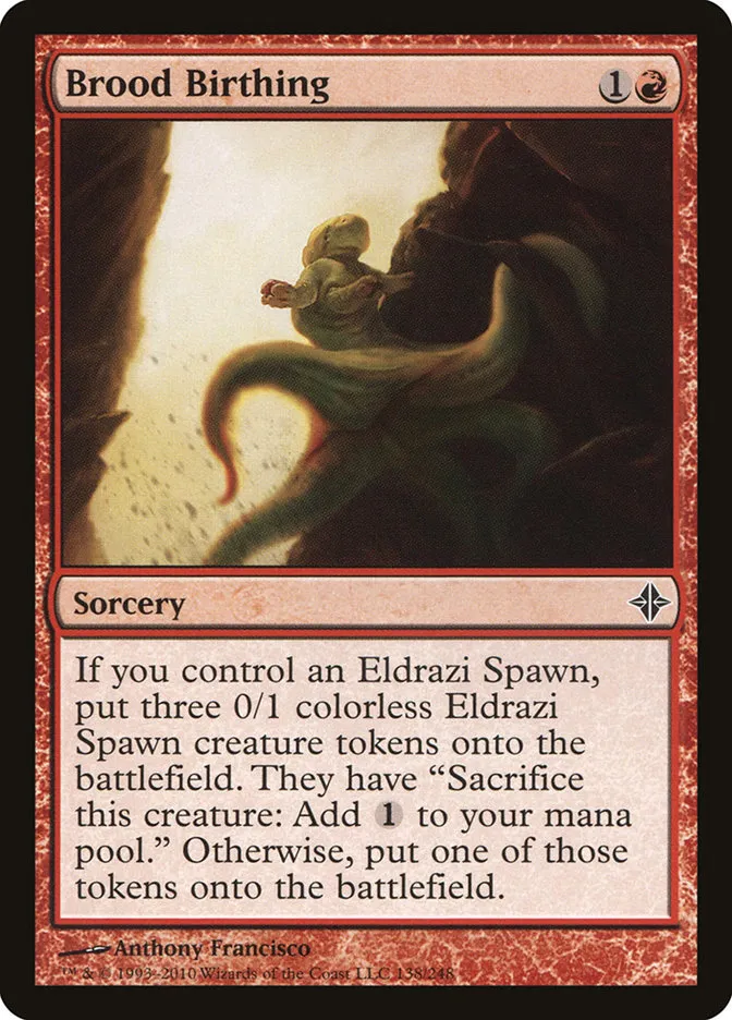 2010 Rise of the Eldrazi Brood Birthing #138 common card image