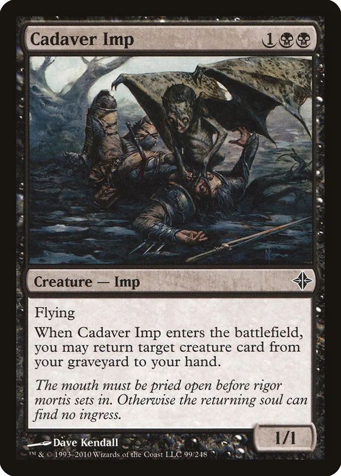 2010 Rise of the Eldrazi Cadaver Imp #99 common card image