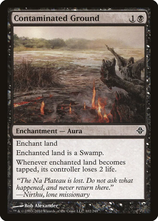 2010 Rise of the Eldrazi Contaminated Ground #102 common card image