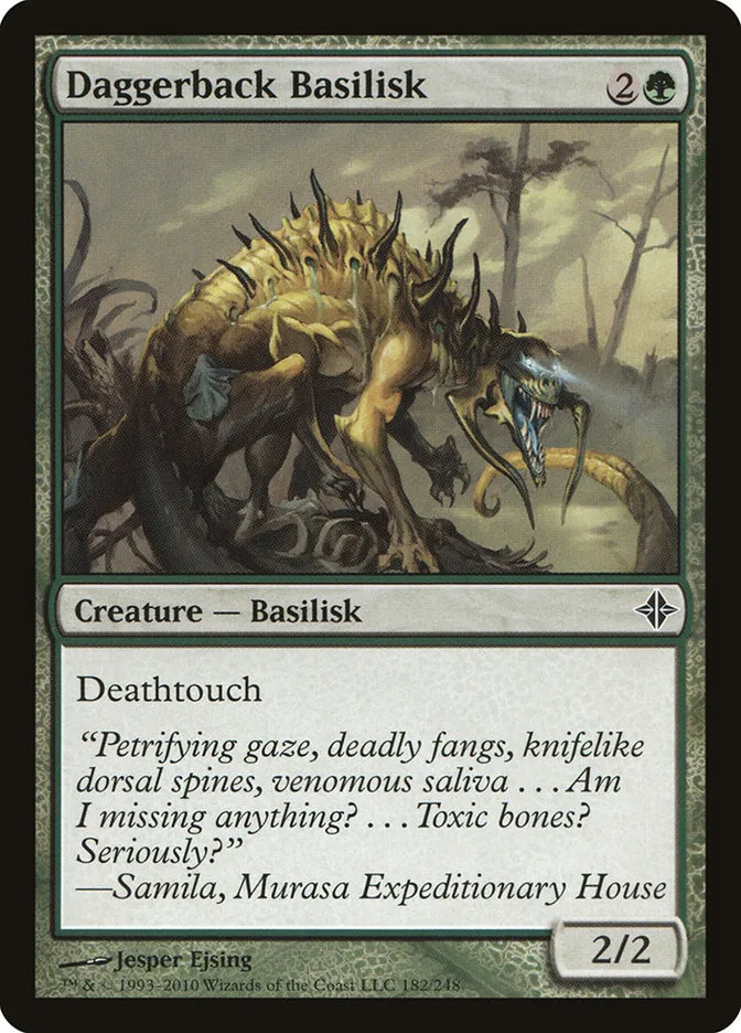 2010 Rise of the Eldrazi Daggerback Basilisk #182 common card image