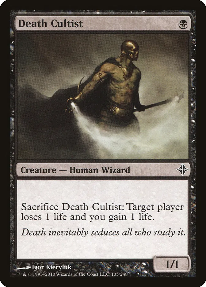 2010 Rise of the Eldrazi Death Cultist #105 common card image