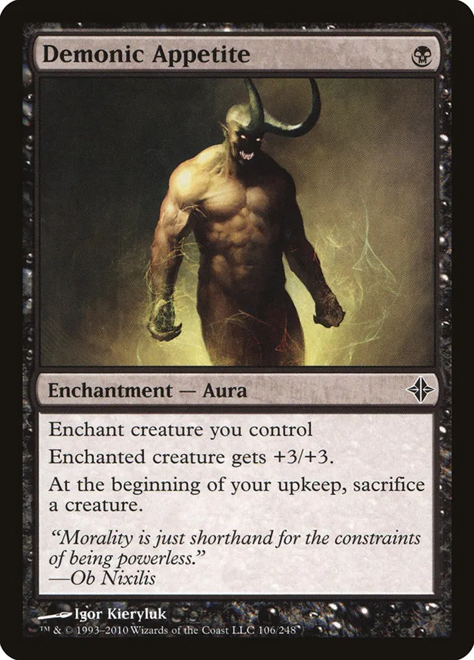 2010 Rise of the Eldrazi Demonic Appetite #106 common card image