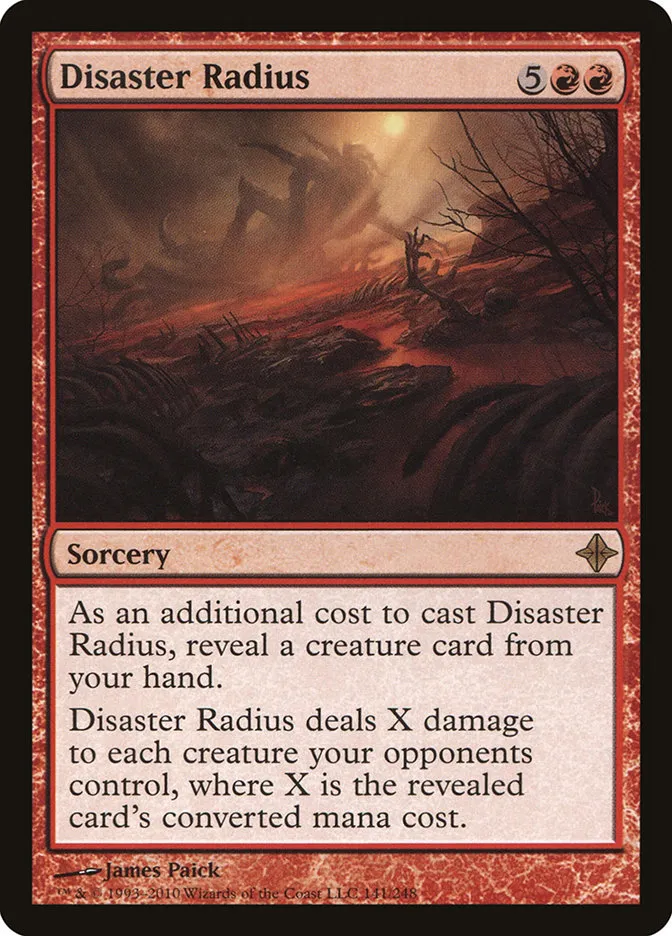 2010 Rise of the Eldrazi Disaster Radius #141 rare card image