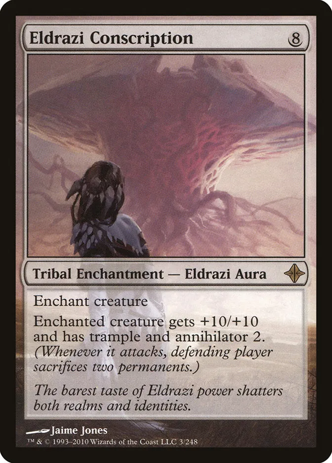 2010 Rise of the Eldrazi Eldrazi Conscription #3 rare card image