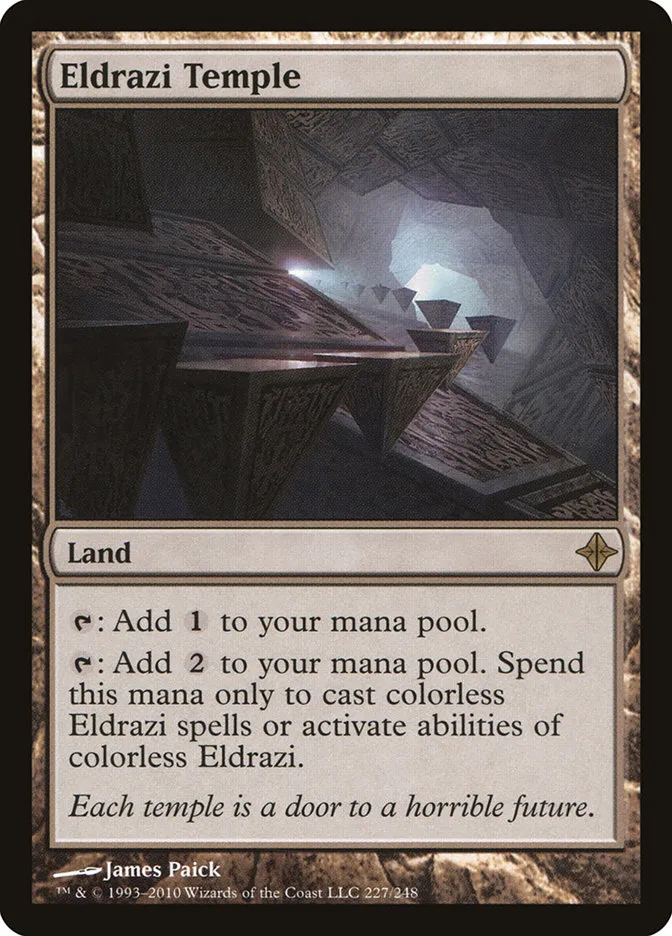 2010 Rise of the Eldrazi Eldrazi Temple #227 rare card image
