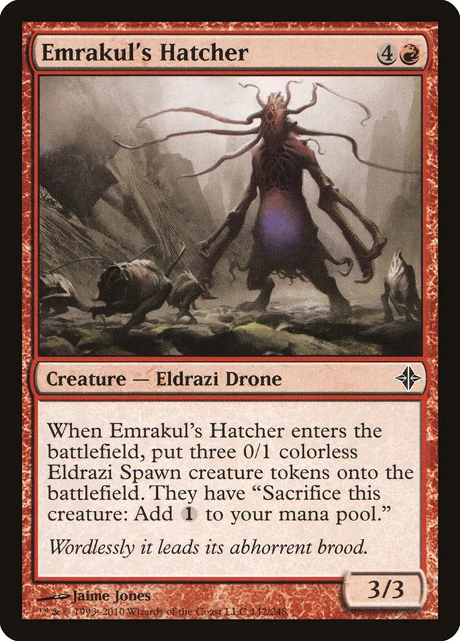 2010 Rise of the Eldrazi Emrakul's Hatcher #142 common card image
