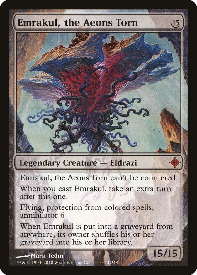 2010 Rise of the Eldrazi Emrakul, the Aeons Torn #4 mythic card image