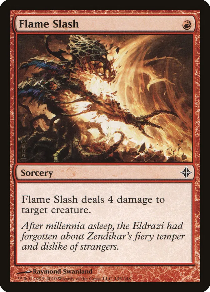 2010 Rise of the Eldrazi Flame Slash #145 common card image