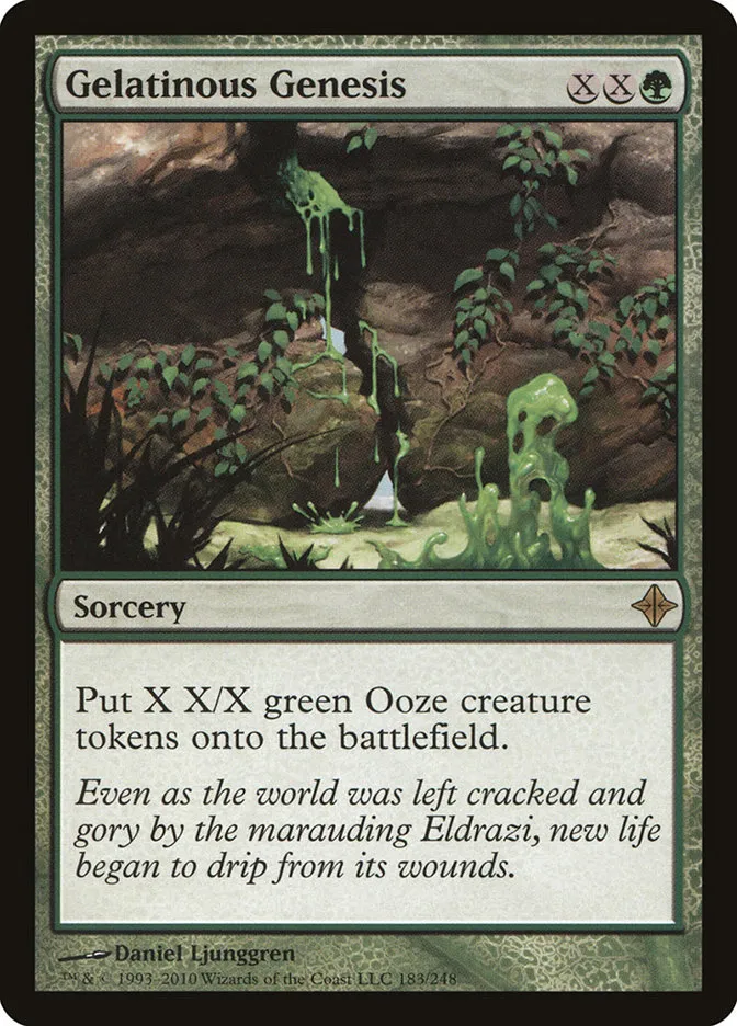 2010 Rise of the Eldrazi Gelatinous Genesis #183 rare card image
