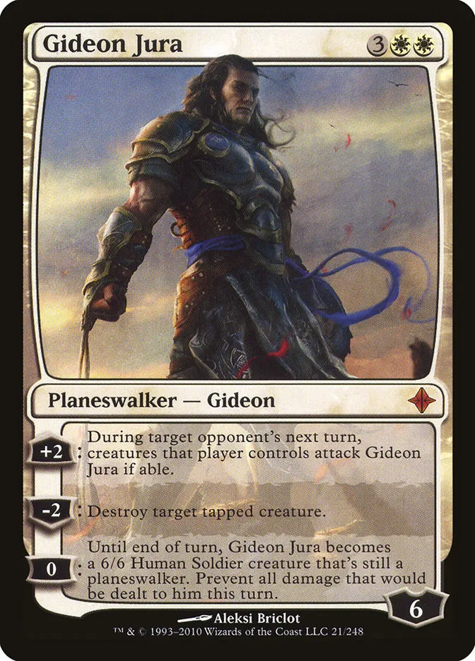 2010 Rise of the Eldrazi Gideon Jura #21 mythic card image