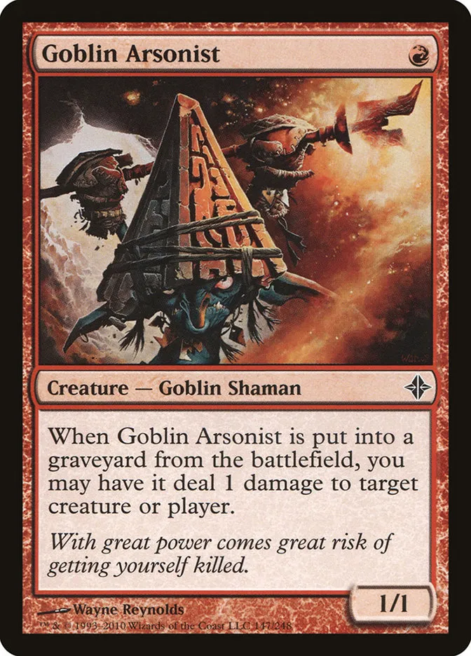 2010 Rise of the Eldrazi Goblin Arsonist #147 common card image