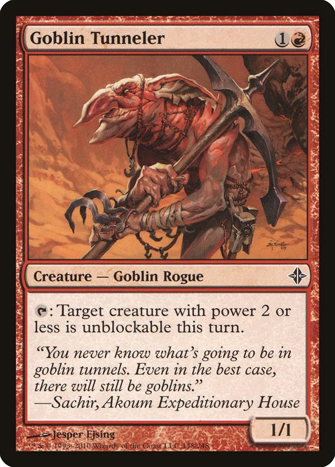 2010 Rise of the Eldrazi Goblin Tunneler #148 common card image