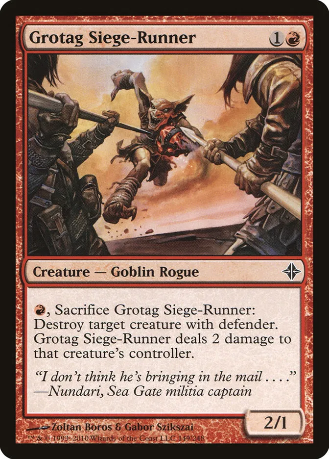 2010 Rise of the Eldrazi Grotag Siege-Runner #149 common card image
