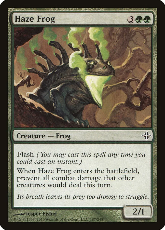 2010 Rise of the Eldrazi Haze Frog #187 common card image