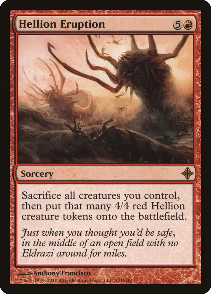 2010 Rise of the Eldrazi Hellion Eruption #151 rare card image