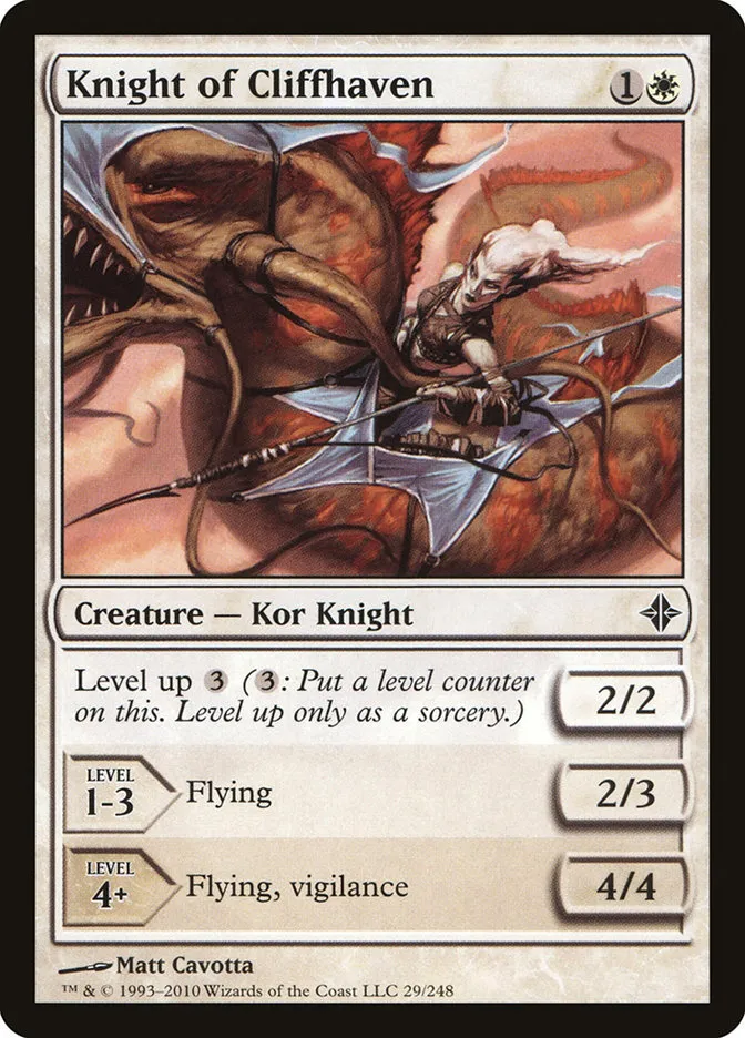 2010 Rise of the Eldrazi Knight of Cliffhaven #29 common card image