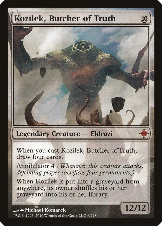 2010 Rise of the Eldrazi Kozilek, Butcher of Truth #6 mythic card image