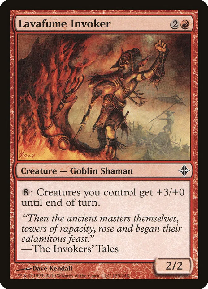 2010 Rise of the Eldrazi Lavafume Invoker #155 common card image