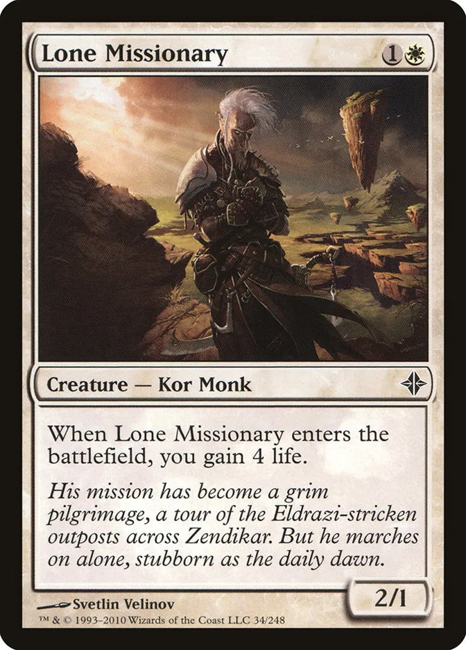 2010 Rise of the Eldrazi Lone Missionary #34 common card image